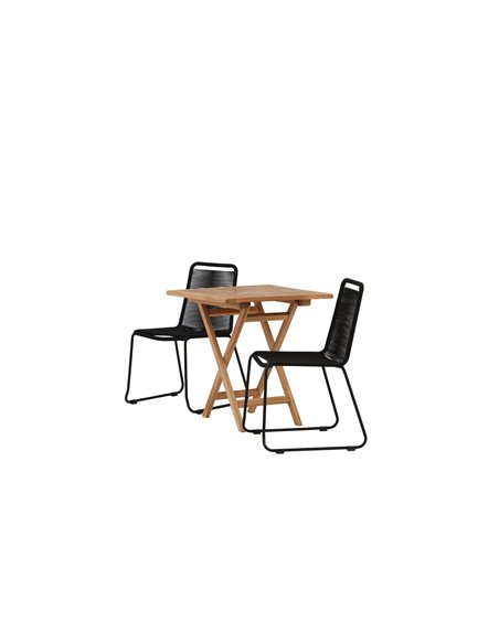 Matgrupp Kenya med Lindos matstolar, 70 × 70 cm