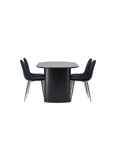Matgrupp Isolde med Polar matstolar, 180 × 90 cm