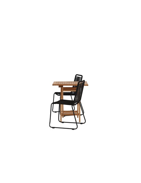 Matgrupp Kenya med Lindos matstolar, 70 × 70 cm