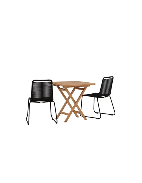 Matgrupp Kenya med Lindos matstolar, 70 × 70 cm
