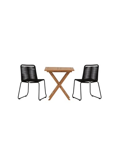 Matgrupp Kenya med Lindos matstolar, 70 × 70 cm