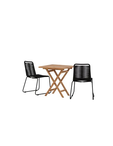 Matgrupp Kenya med Lindos matstolar, 70 × 70 cm