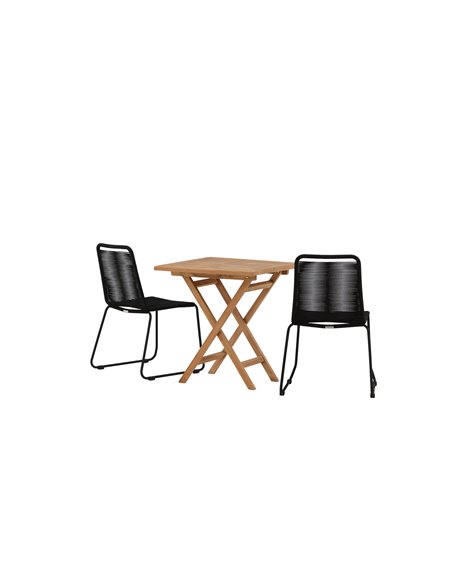 Matgrupp Kenya med Lindos matstolar, 70 × 70 cm