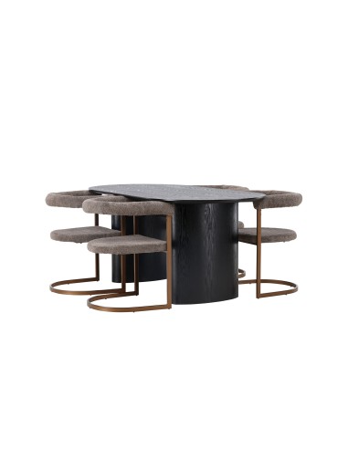 Matgrupp Isolde med Morning matstolar, 180 × 90 cm