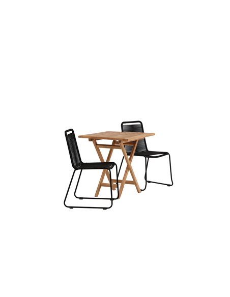 Matgrupp Kenya med Lindos matstolar, 70 × 70 cm