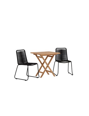 Matgrupp Kenya med Lindos matstolar, 70 × 70 cm