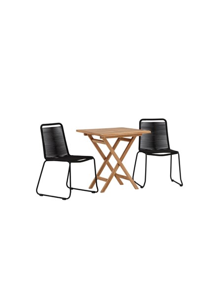 Matgrupp Kenya med Lindos matstolar, 70 × 70 cm