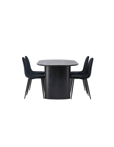 Matgrupp Isolde med Polar matstolar, 180 × 90 cm