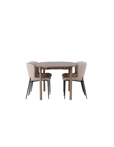 Matgrupp Andy med Modesto matstolar, 180 × 75 cm