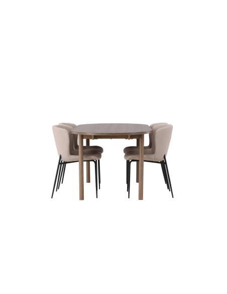 Matgrupp Andy med Modesto matstolar, 180 × 75 cm