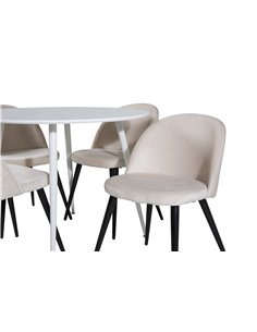 Matgrupp Plaza med Velvet matstolar 2