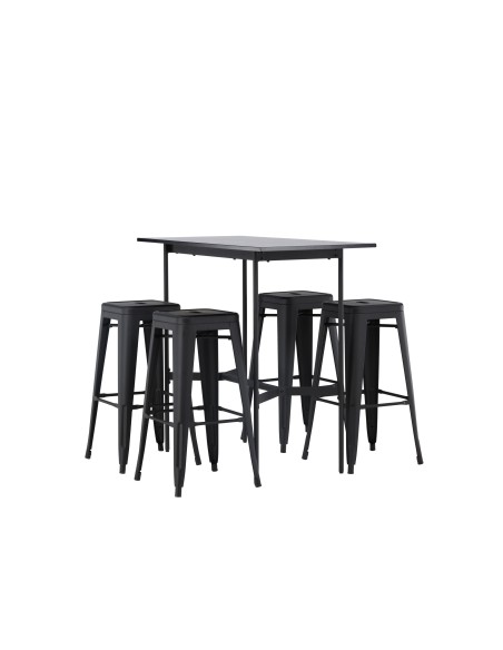 Matgrupp Rax med Tempe matstolar, 120 × 60 cm