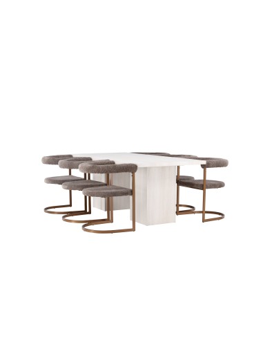 Matgrupp Olga med Morning matstolar, 200 × 90 cm