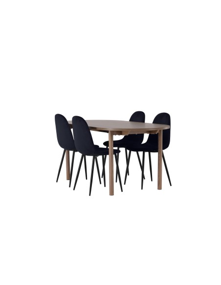 Matgrupp Andy med Polar matstolar, 180 × 75 cm