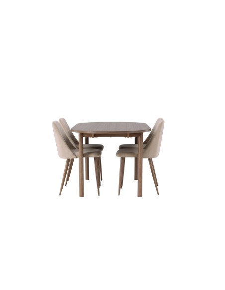 Matgrupp Andy med Night matstolar, 180 × 75 cm