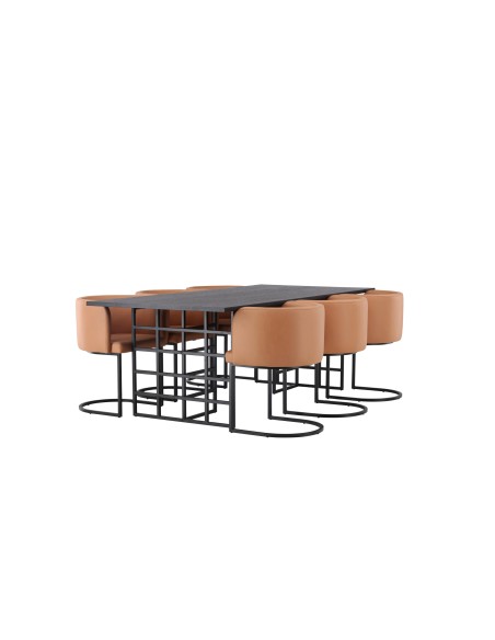 Matgrupp Ystad med Simrishamn matstolar, 220 × 100 cm