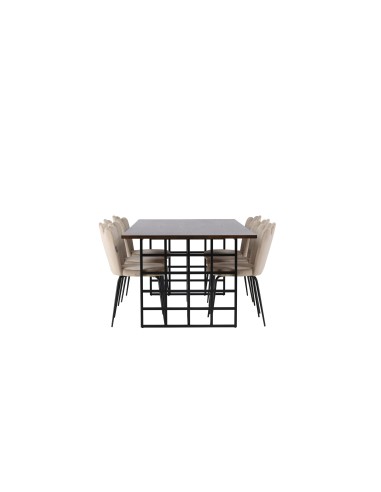 Matgrupp Ystad med Limhamn matstolar, 220 × 100 cm