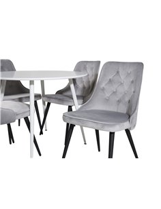 Matgrupp Plaza med Velvet Deluxe matstolar 2
