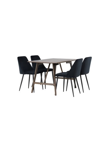 Matgrupp Kaseidon med Night matstolar, 120 × 80 cm