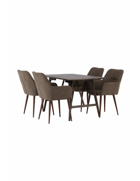 Matgrupp Kaseidon med Tomorrow matstolar, 120 × 80 cm