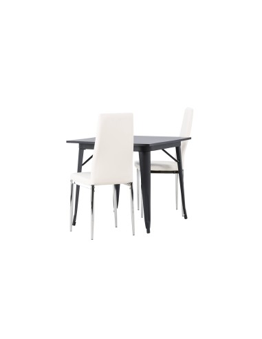 Matgrupp Tempe med Pastill matstolar, 80 × 80 cm