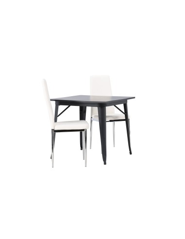 Matgrupp Tempe med Pastill matstolar, 80 × 80 cm