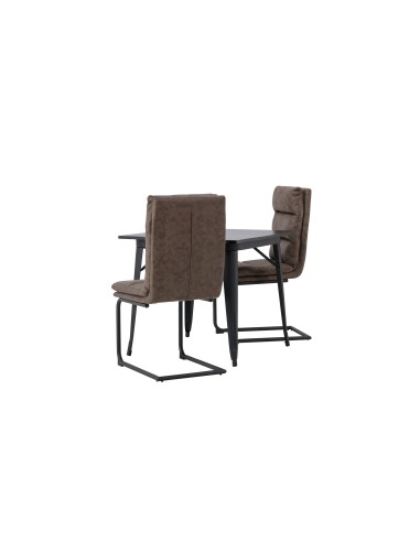 Matgrupp Tempe med Zizo matstolar, 80 × 80 cm