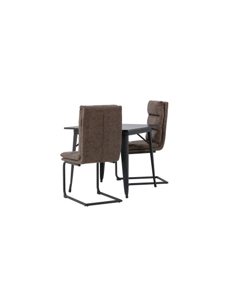 Matgrupp Tempe med Zizo matstolar, 80 × 80 cm