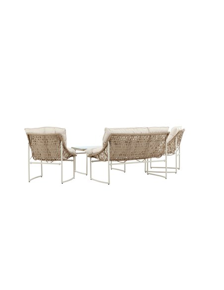Matgrupp Tempe med Night matstolar, 80 × 80 cm