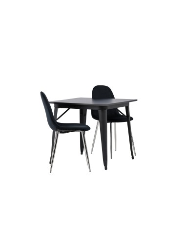Matgrupp Tempe med Polar matstolar, 80 × 80 cm