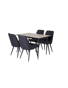 Matgrupp Silar med Velvet Deluxe matstolar, 120 × 80 cm 2