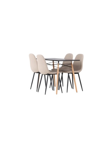 Matgrupp Danburi med Polar matstolar, 120 × 60 cm