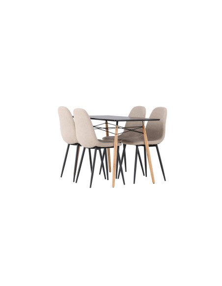 Matgrupp Danburi med Polar matstolar, 120 × 60 cm