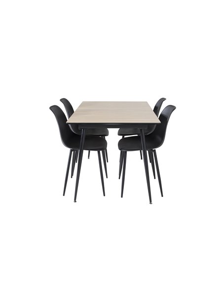 Matgrupp Silar med Polar matstolar, 120 × 80 cm