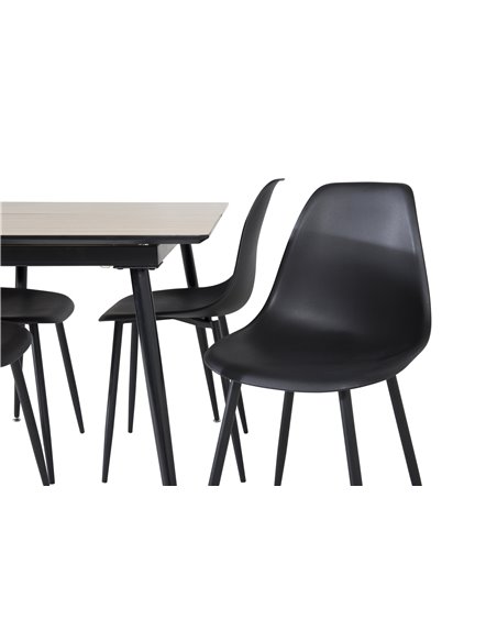 Matgrupp Silar med Polar matstolar, 120 × 80 cm