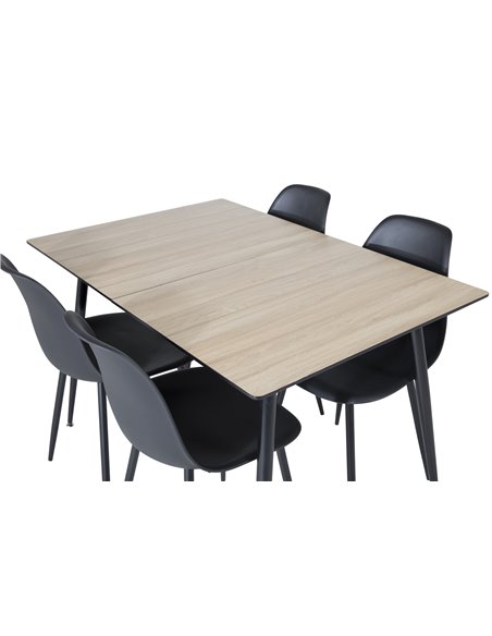 Matgrupp Silar med Polar matstolar, 120 × 80 cm