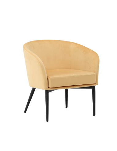 Fåtölj Fluffy, 66 × 64 cm, Gul