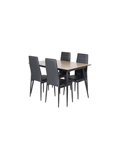 Matgrupp Silar med Slim matstolar, 120 × 80 cm 2
