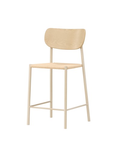 Barstol Polly, Beige/Vitlaserad