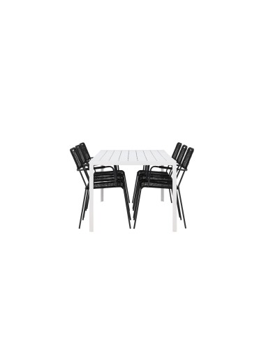 Matgrupp Break med Lindos matstolar, 205 × 90 cm