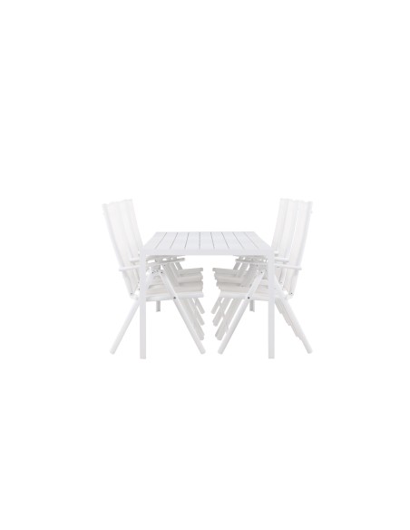 Matgrupp Break med Break matstolar, 205 × 90 cm