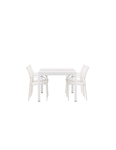 Matgrupp Togo med Santorini matstolar, 150 × 90 cm