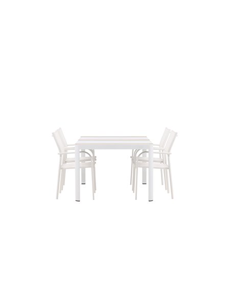 Matgrupp Togo med Santorini matstolar, 150 × 90 cm