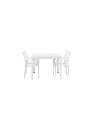 Matgrupp Togo med Santorini matstolar, 150 × 90 cm