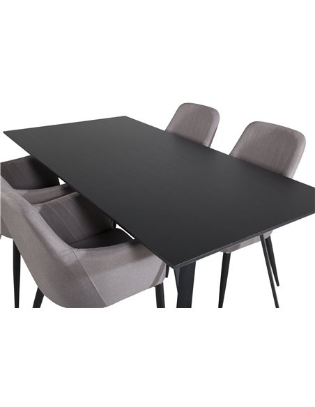 Matgrupp Marina med Comfort matstolar, 180 × 90 cm