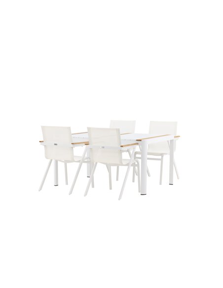 Matgrupp Togo med Mexico matstolar, 150 × 90 cm