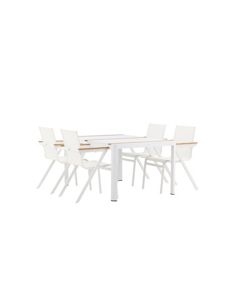 Matgrupp Togo med Mexico matstolar, 150 × 90 cm