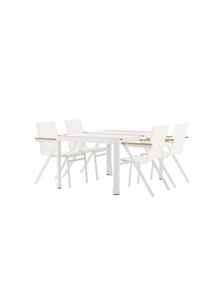 Matgrupp Togo med Mexico matstolar, 150 × 90 cm