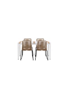 Matgrupp Togo med Lindos matstolar, 150 × 90 cm