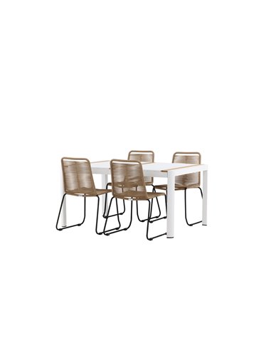 Matgrupp Togo med Lindos matstolar, 150 × 90 cm